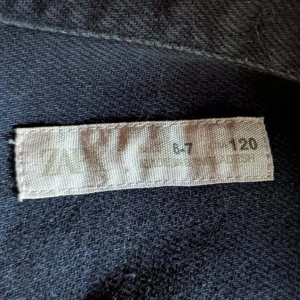 Zara Kids Blue Denim Zip-Up Chore Jacket - Size 6-7 (120cm)
